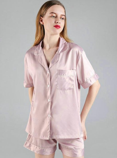 Silver Personalised Short Sleeves and Shorts Pyjamas - HoorayDays