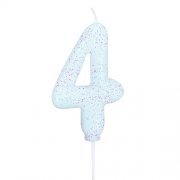 Number Iridescent Glitter Candle - HoorayDays