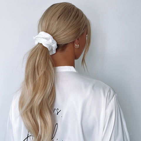 White Hair Scrunchie - HoorayDays