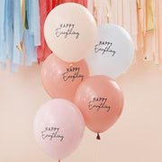 5 Pastel Happy Everything Balloons - HoorayDays