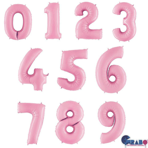 26 Inch Pastel Pink Number Balloons - HoorayDays