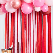 Blush Pink Rose Gold Red Streamer Garland Kit - HoorayDays
