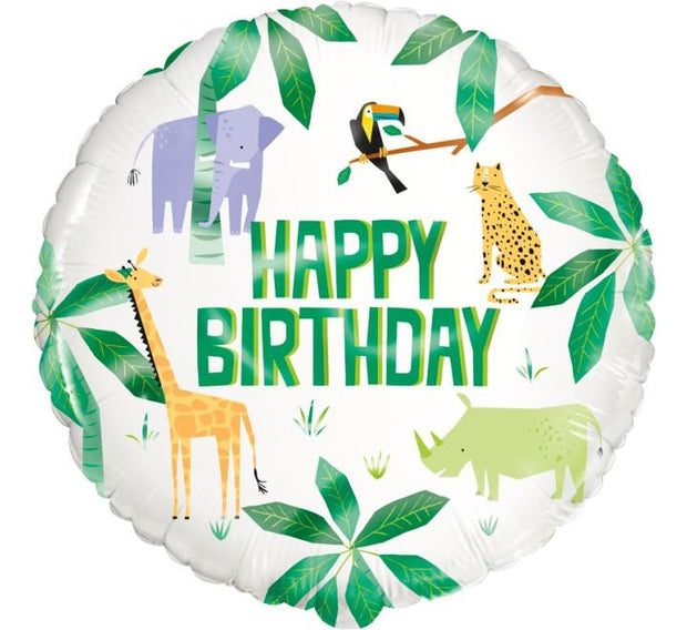 Wild Animals Safari Birthday Balloon - HoorayDays