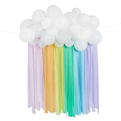 Rainbow Cloud Pastel Party Backdrop - HoorayDays