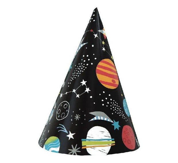 8 Space Party Hats - HoorayDays