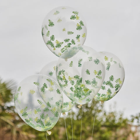 5 Jungle Confetti Balloon Bundle - HoorayDays